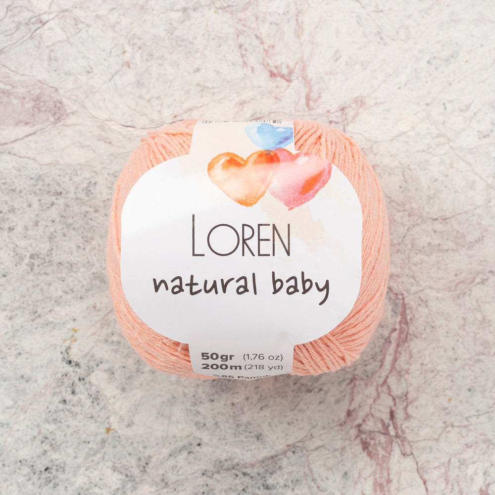 Loren Natural Baby Yarn, Pinkish Orange - R097