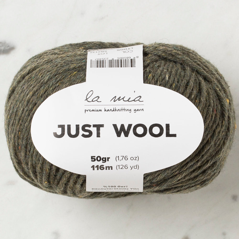 La Mia Just Wool Yarn, Khaki Green - LT005