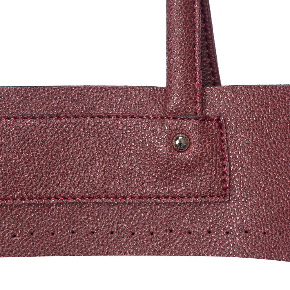 Loren Leather Bag handle and Sole Set, Claret