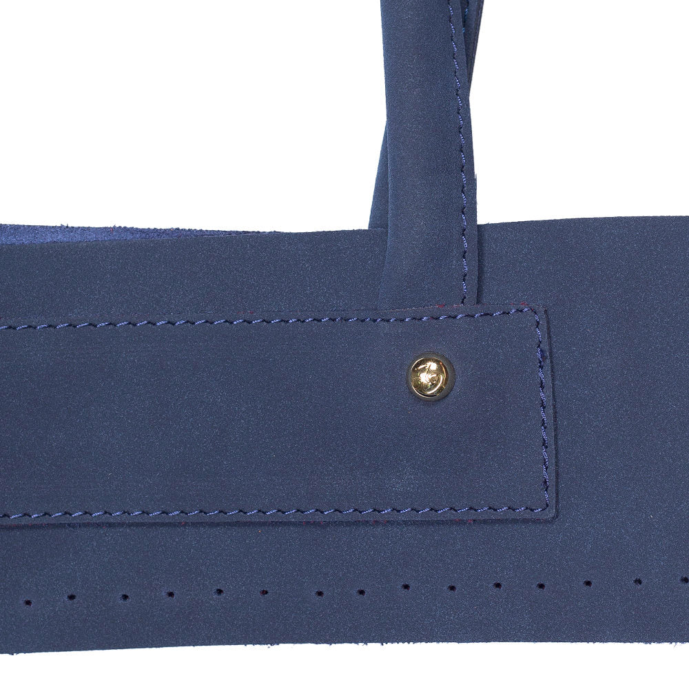 Loren Nubuck Bag handle and Sole Set, Navy Blue