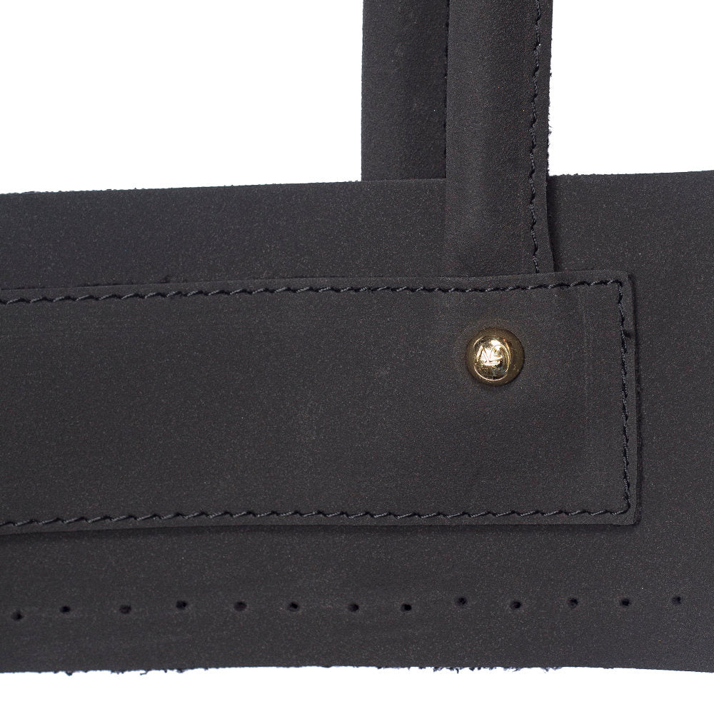 Loren Nubuck Bag handle and Sole Set, Black