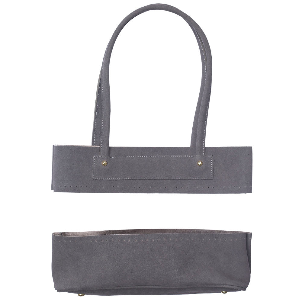 Loren Nubuck Bag handle and Sole Set, Grey