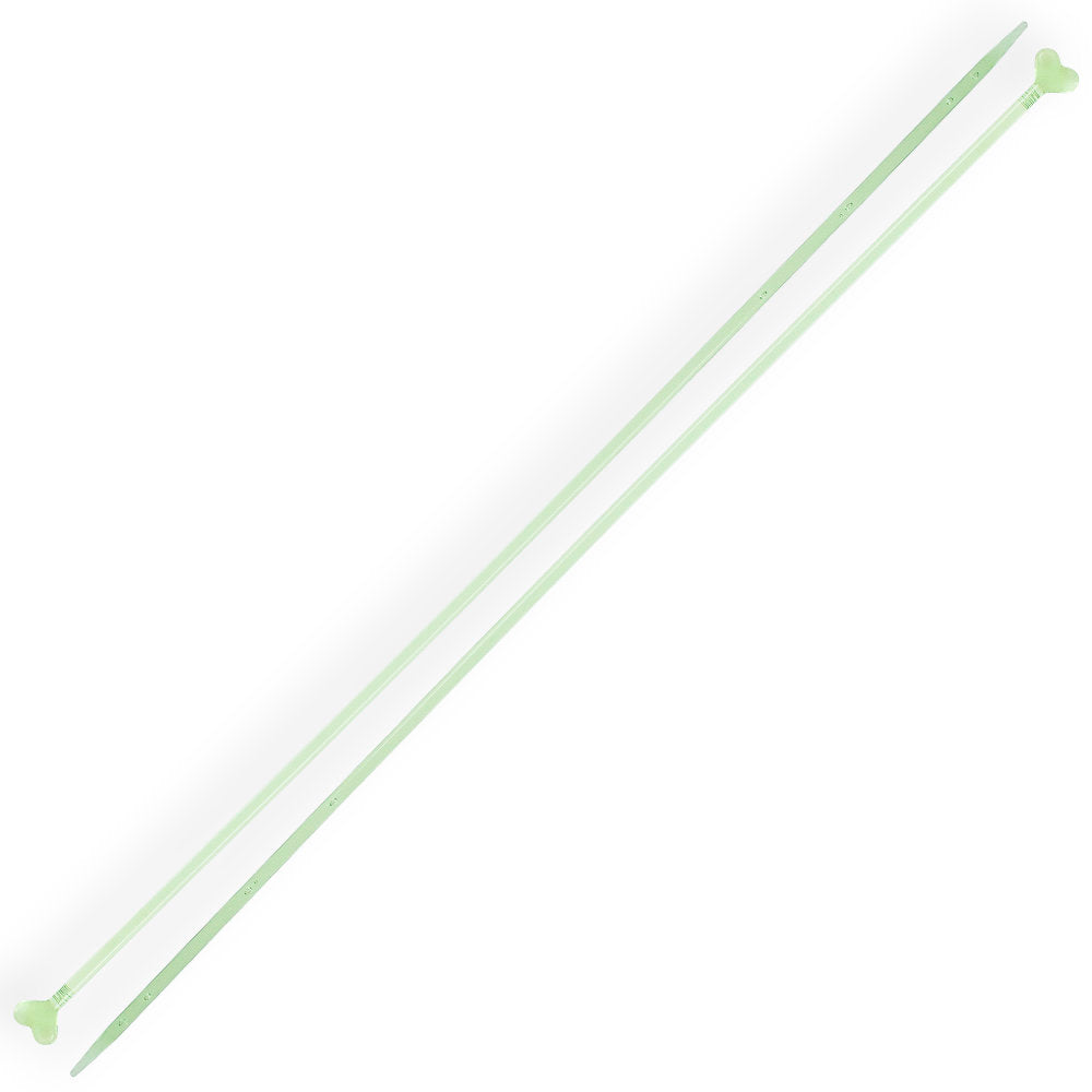 Kartopu 3 mm 35 cm Plastic Heart-Shaped Knitting Needle, Green