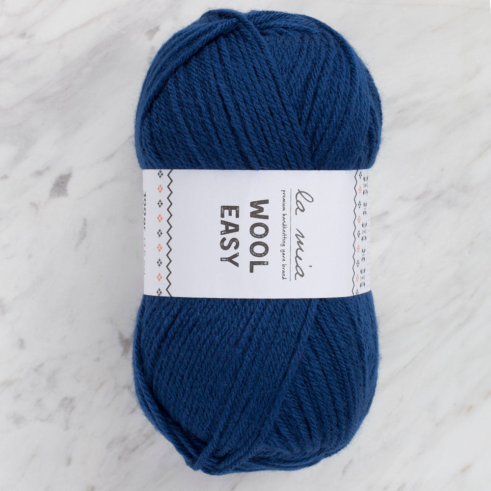 La Mia Wool Easy Yarn, Navy Blue - L202