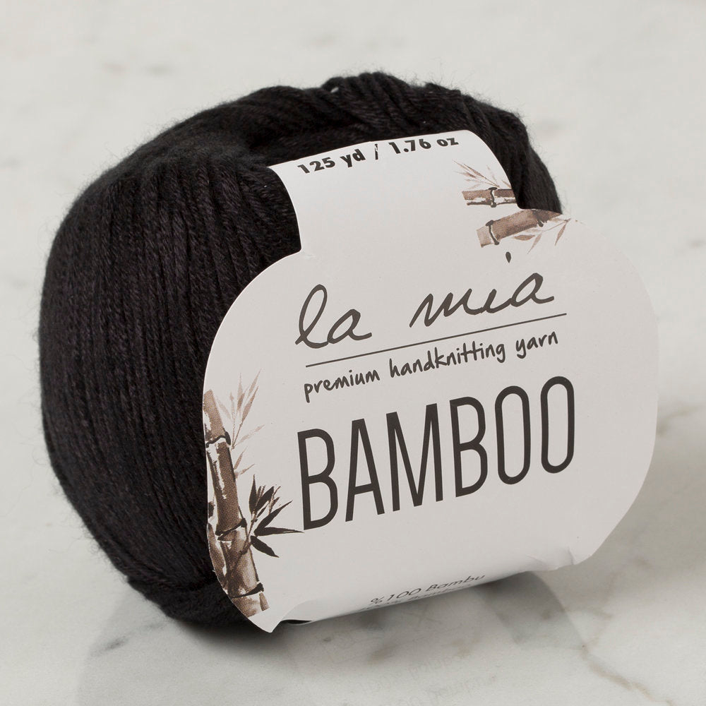 La Mia Bamboo Yarn, Black - L006