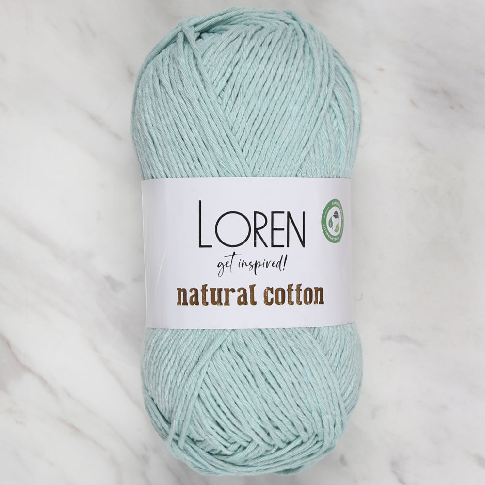 Loren Natural Cotton Yarn, Blue - R087