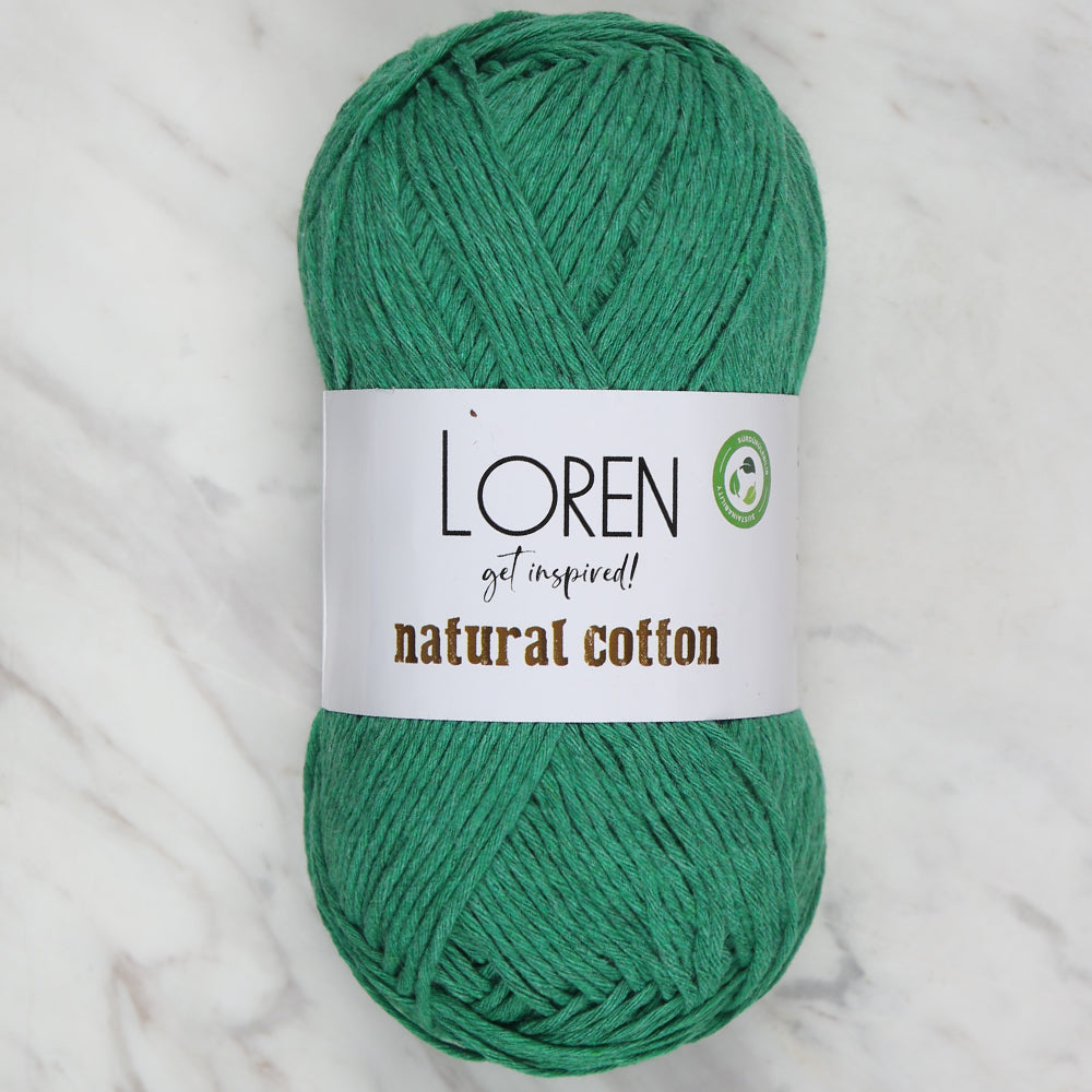 Loren Natural Cotton Yarn, Green - R028