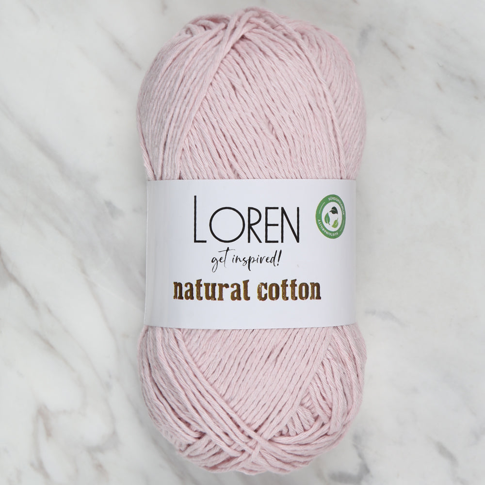 Loren Natural Cotton Yarn, Pink - R094