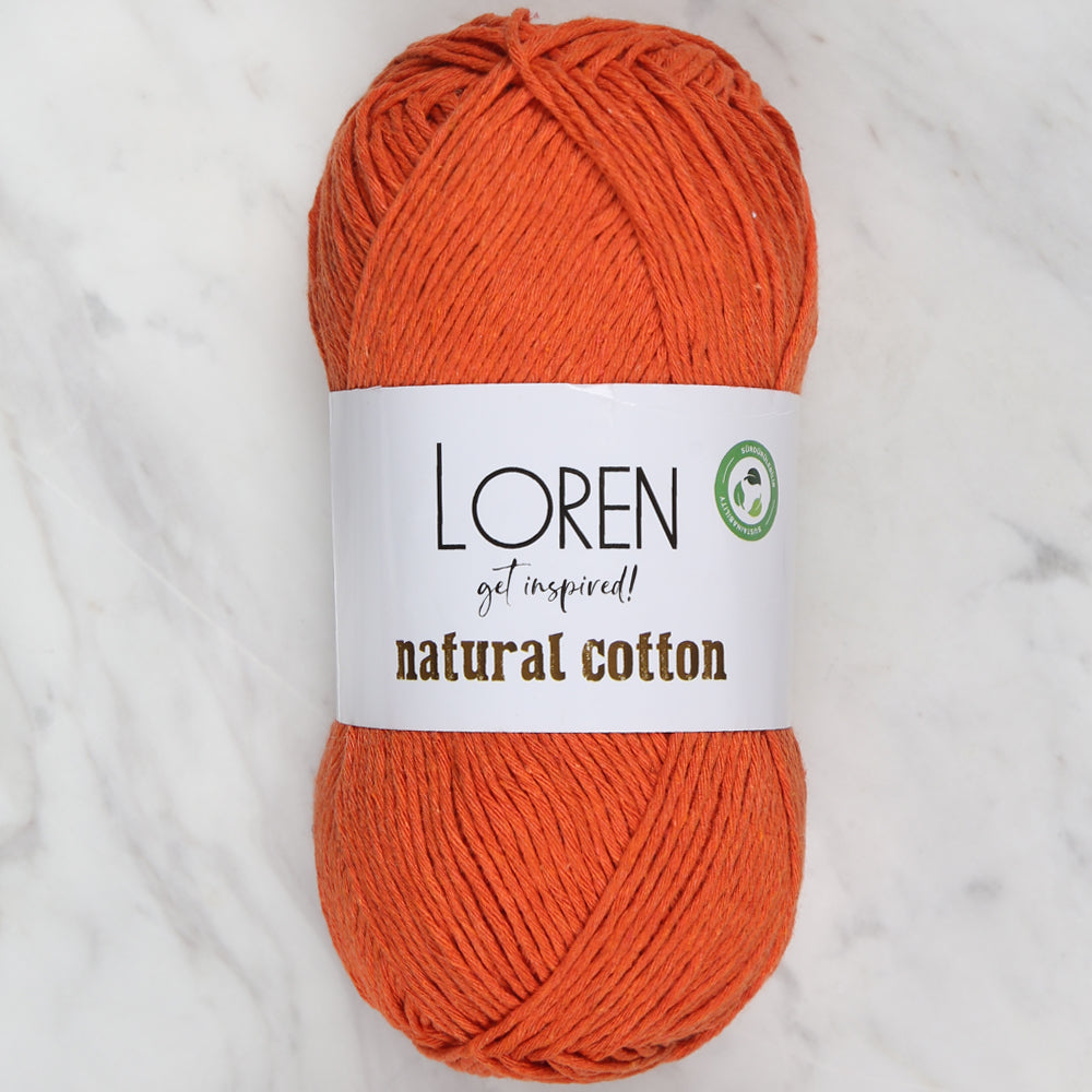 Loren Natural Cotton Yarn, Orange - R096