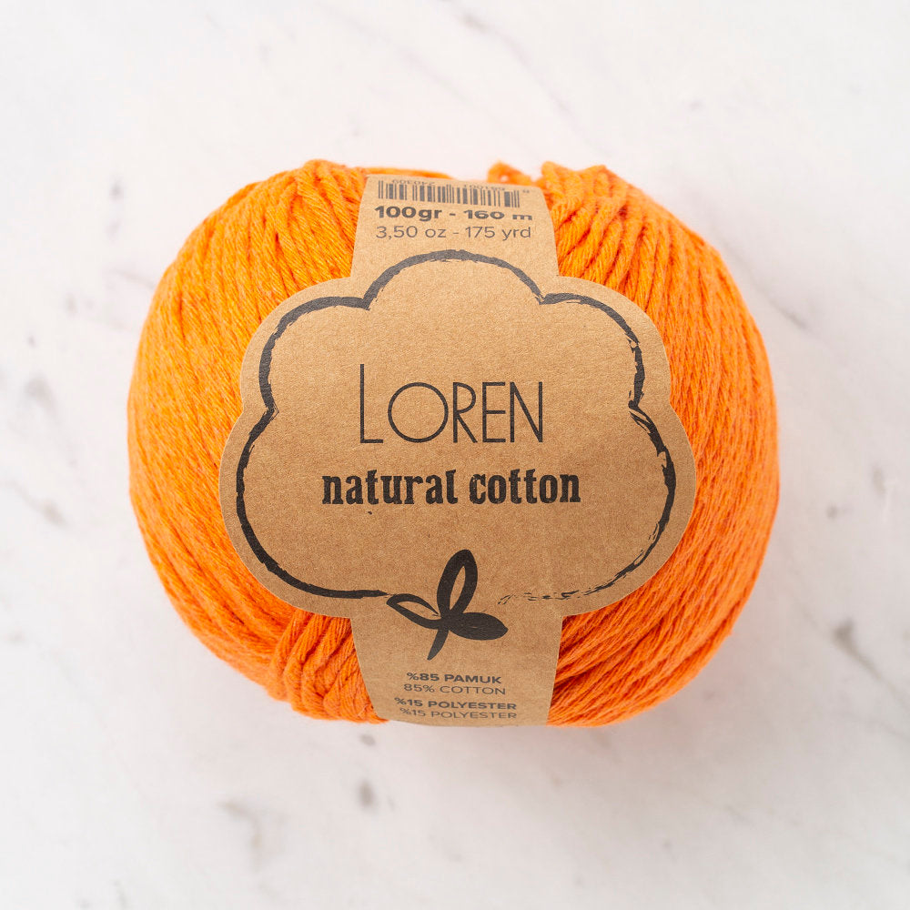 Loren Natural Cotton Yarn, Orange - R096