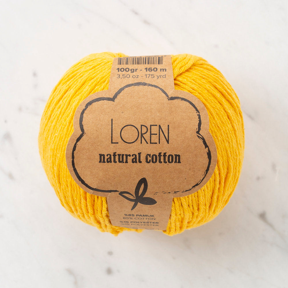Loren Natural Cotton Yarn, Mustard - R002
