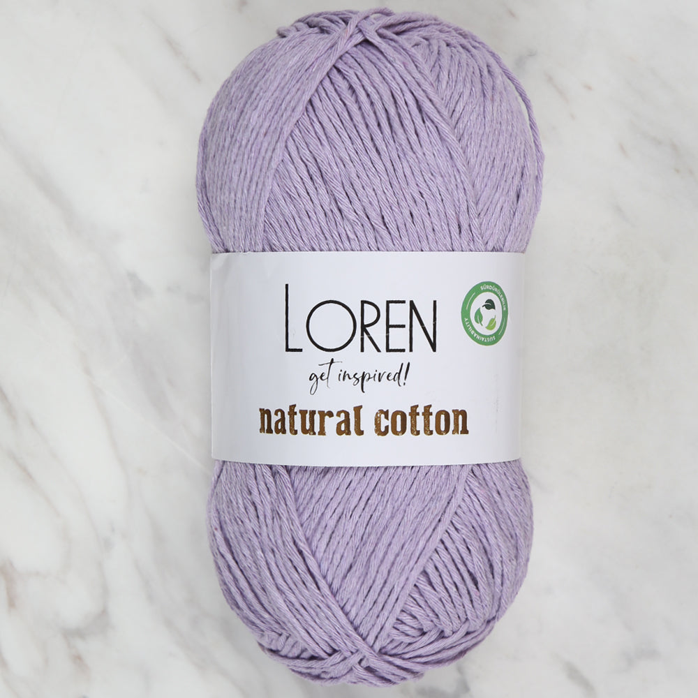 Loren Natural Cotton Yarn, Lilac - R020