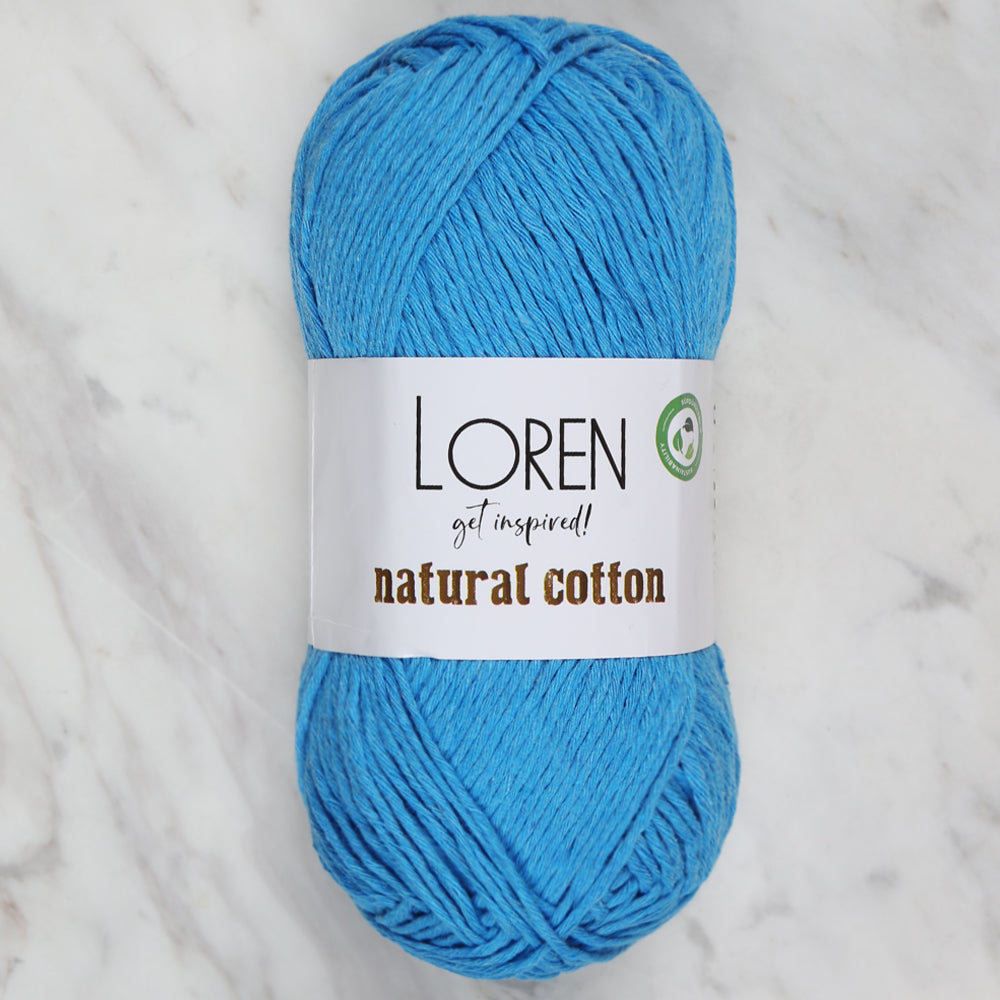 Loren Natural Cotton Yarn, Turquoise - R091