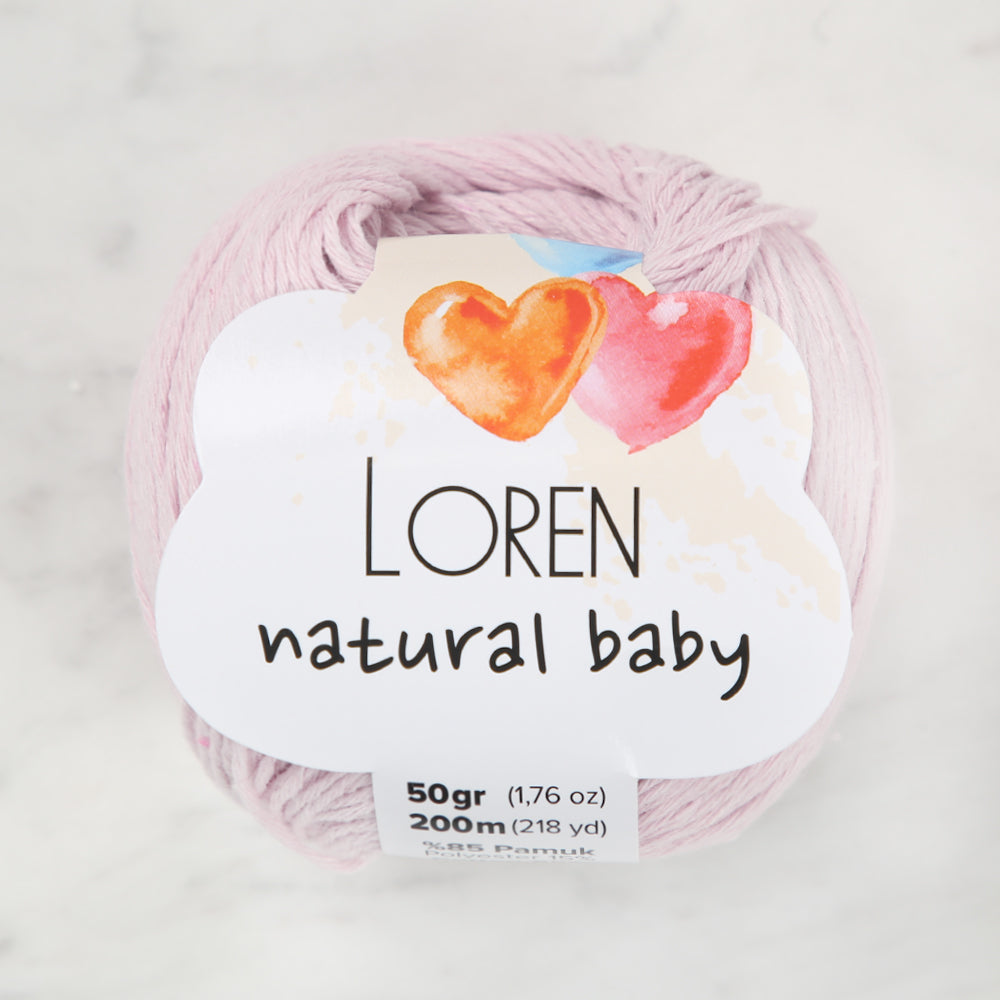 Loren Natural Baby Yarn, Light Pink - R094