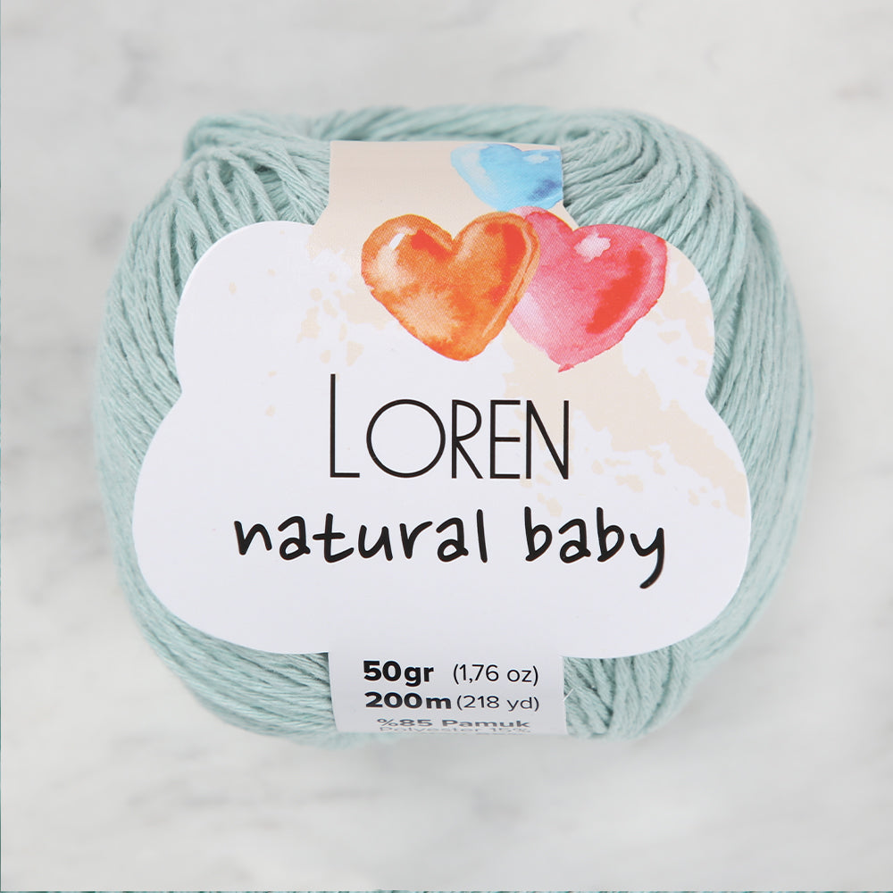 Loren Natural Baby Yarn, Green - R087