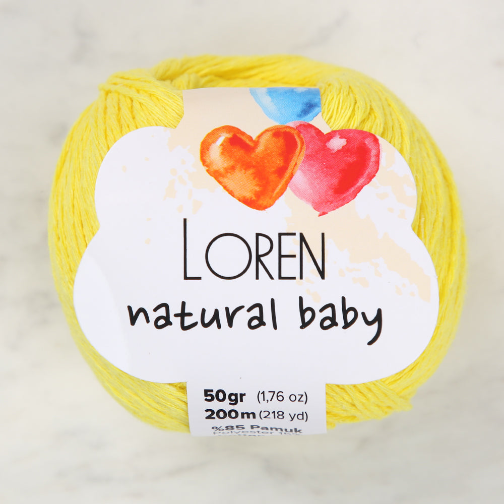 Loren Natural Baby Yarn, Yellow - R086