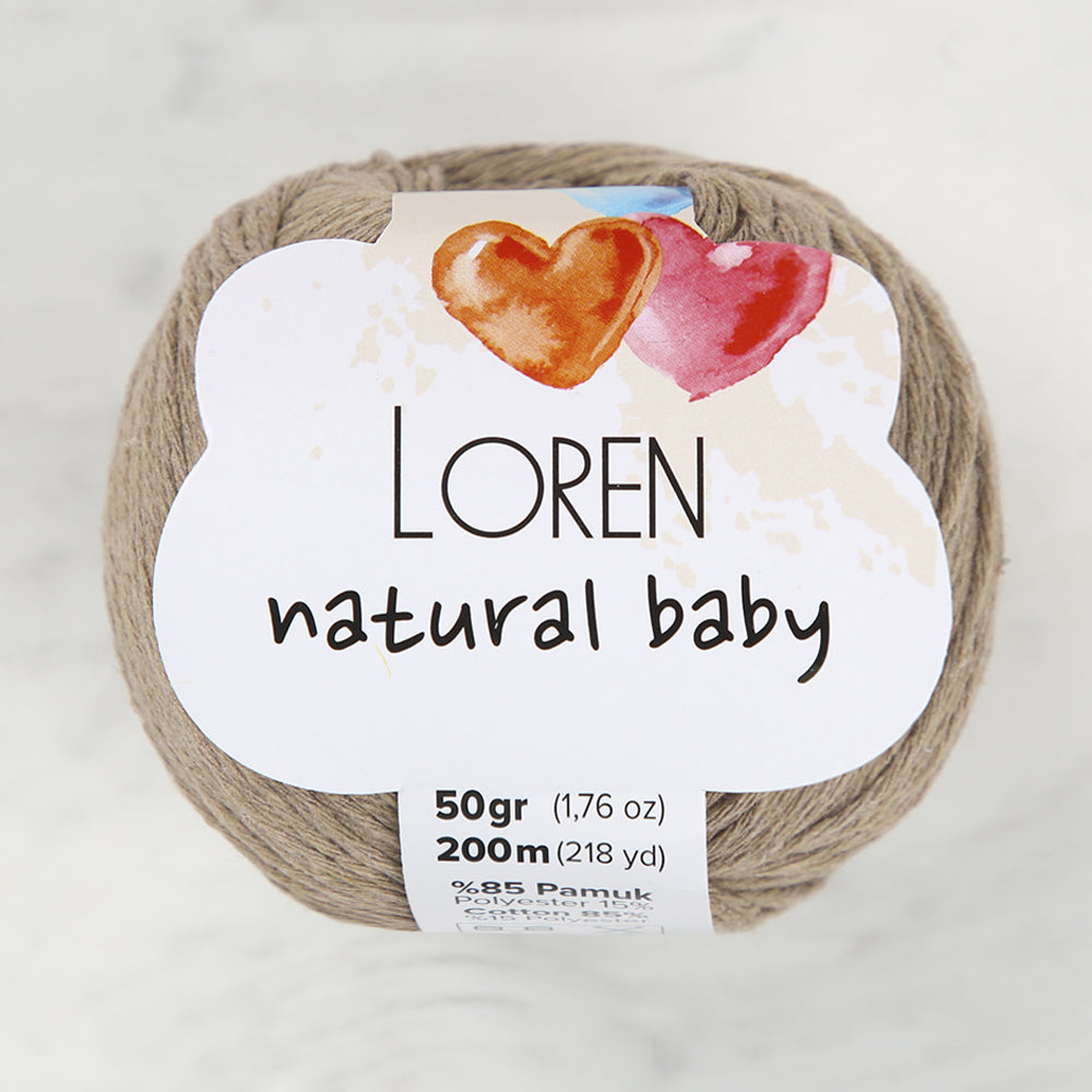 Loren Natural Baby Yarn, Beige - R085