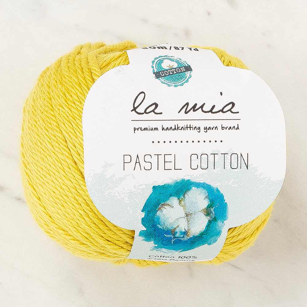 La Mia Pastel 100% Cotton Yarn, Mustard - L189