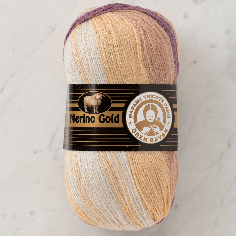 Madame Tricote Paris Merino Gold Batik Knitting Yarn, Variegated - 827