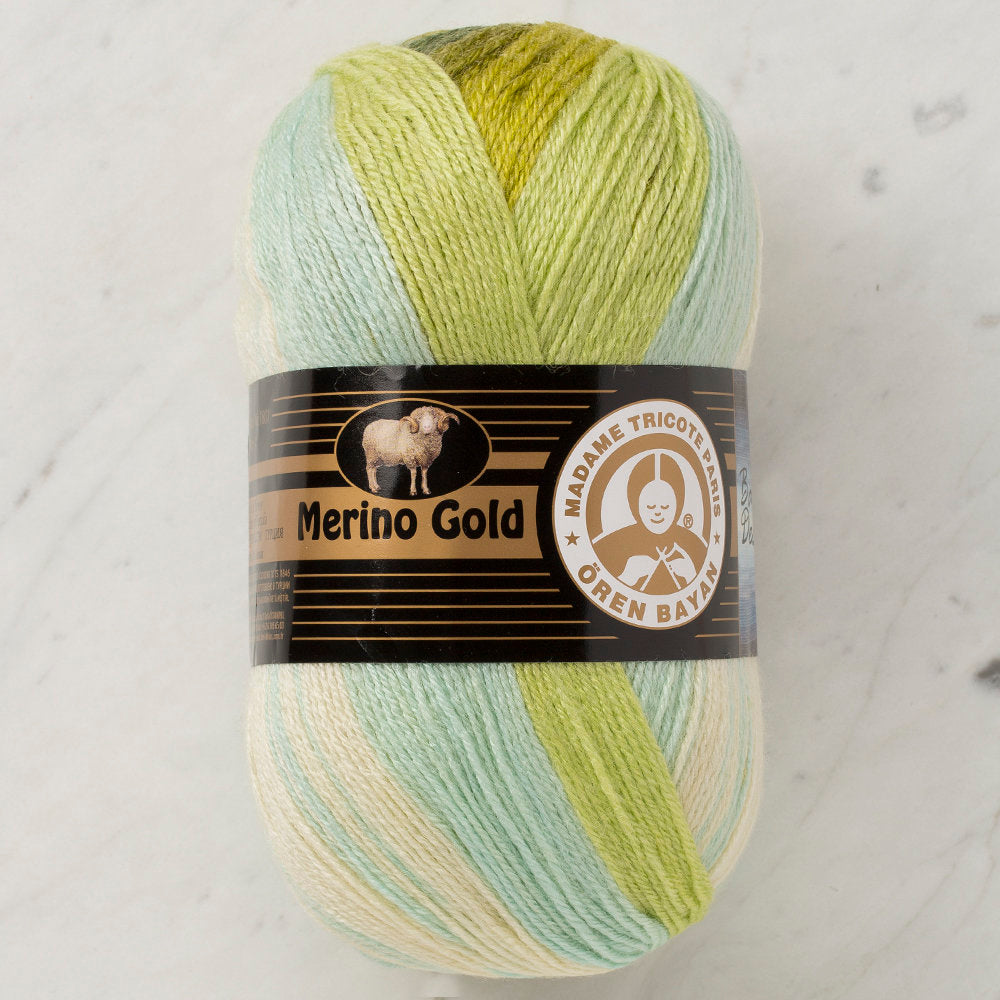 Madame Tricote Paris Merino Gold Batik Knitting Yarn, Variegated - 826