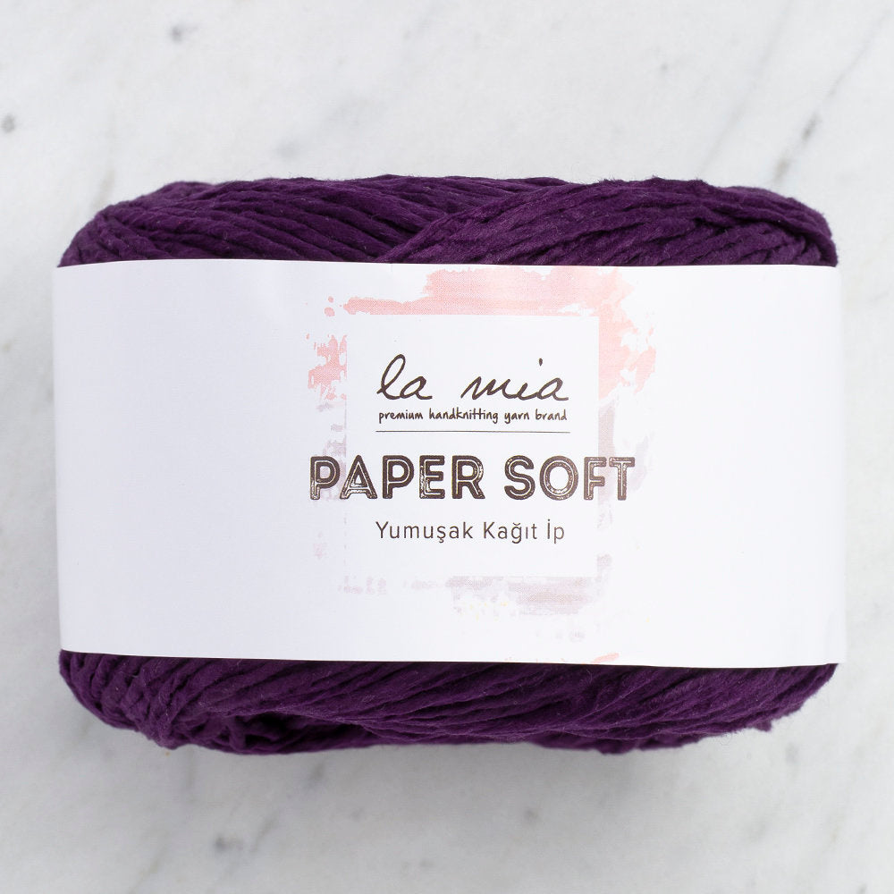 La Mia Paper Soft Yarn, Eggplant Purple - L094