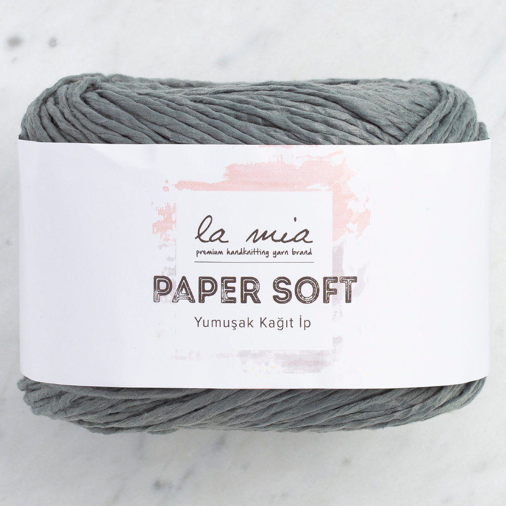 La Mia Paper Soft Yarn, Grey - L211