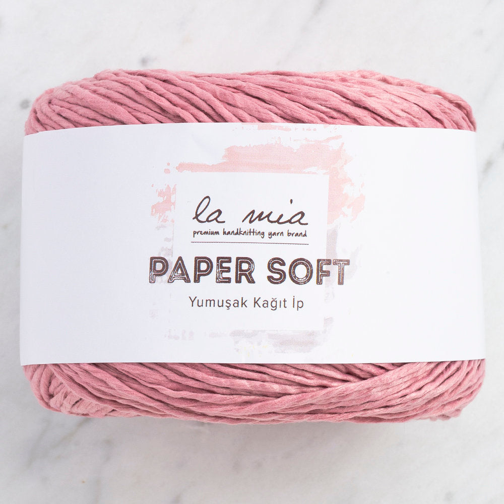 La Mia Paper Soft Yarn, Dusty Rose Pink - L090