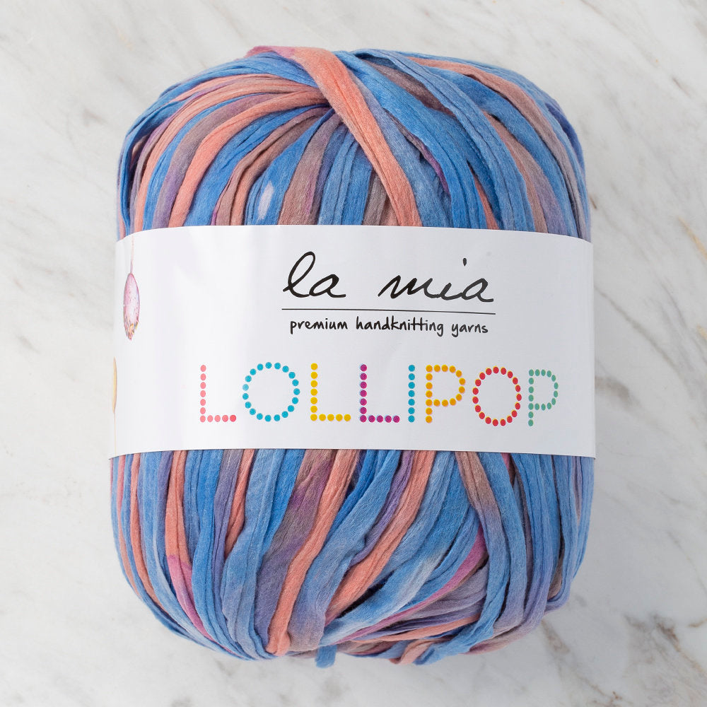 La Mia Lollipop Variegated Tape Yarn - LL001