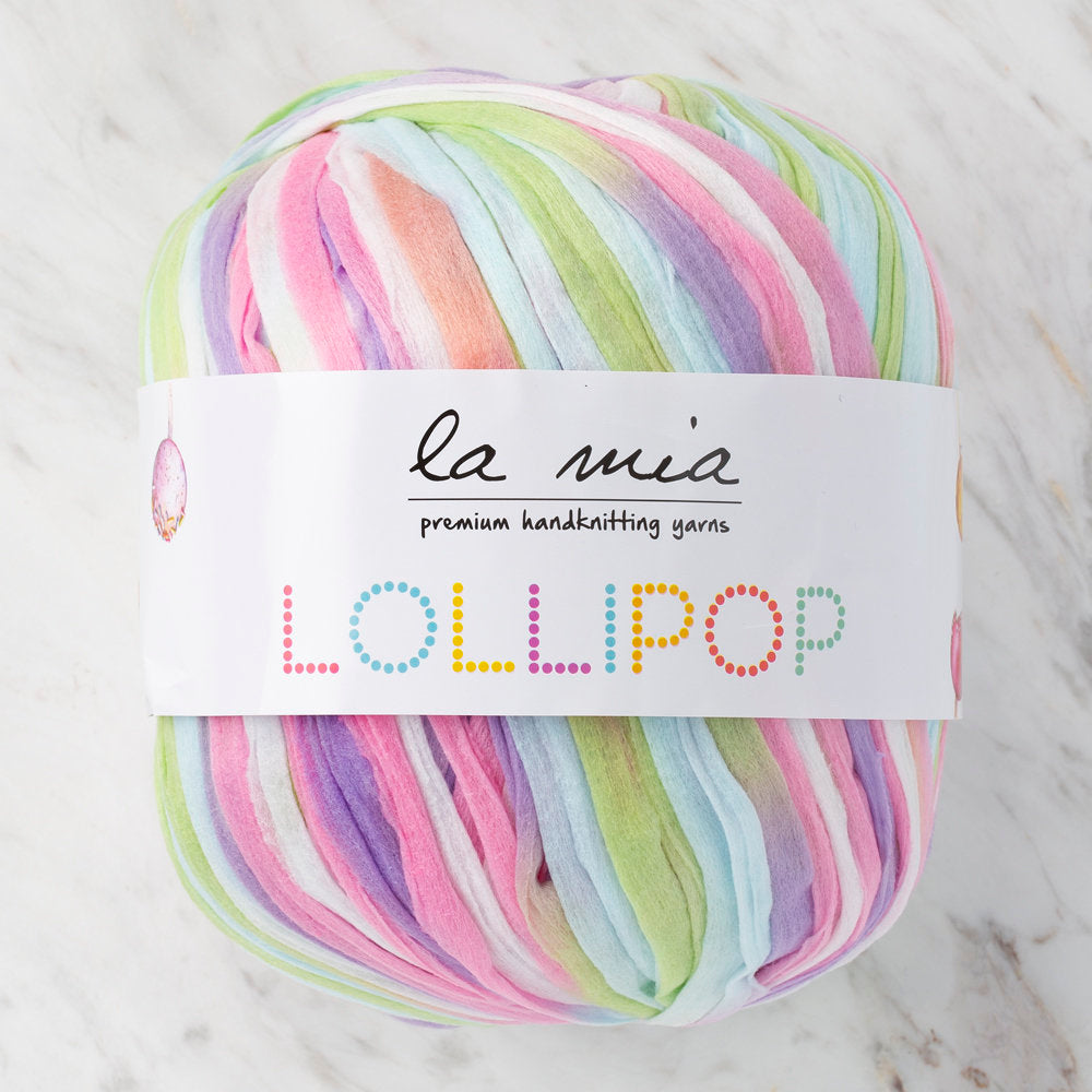 La Mia Lollipop Variegated Tape Yarn - LL004