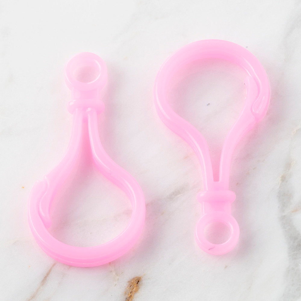 Loren 2 Pcs Plastic Pacifier Clip, Pink