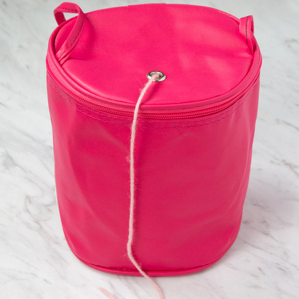 Loren Knitting Project Bag, Fuchsia