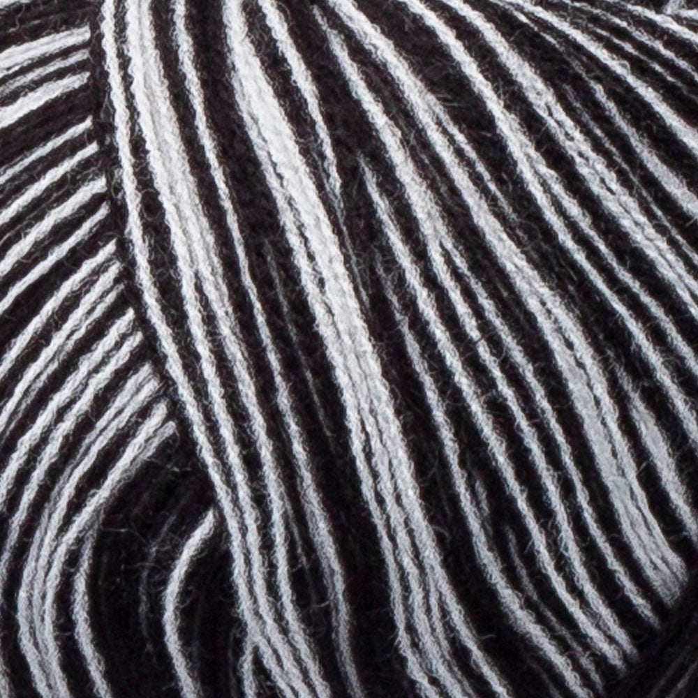 La Mia Magic Trio 3 Skein Set Yarn, White-Black - LM011