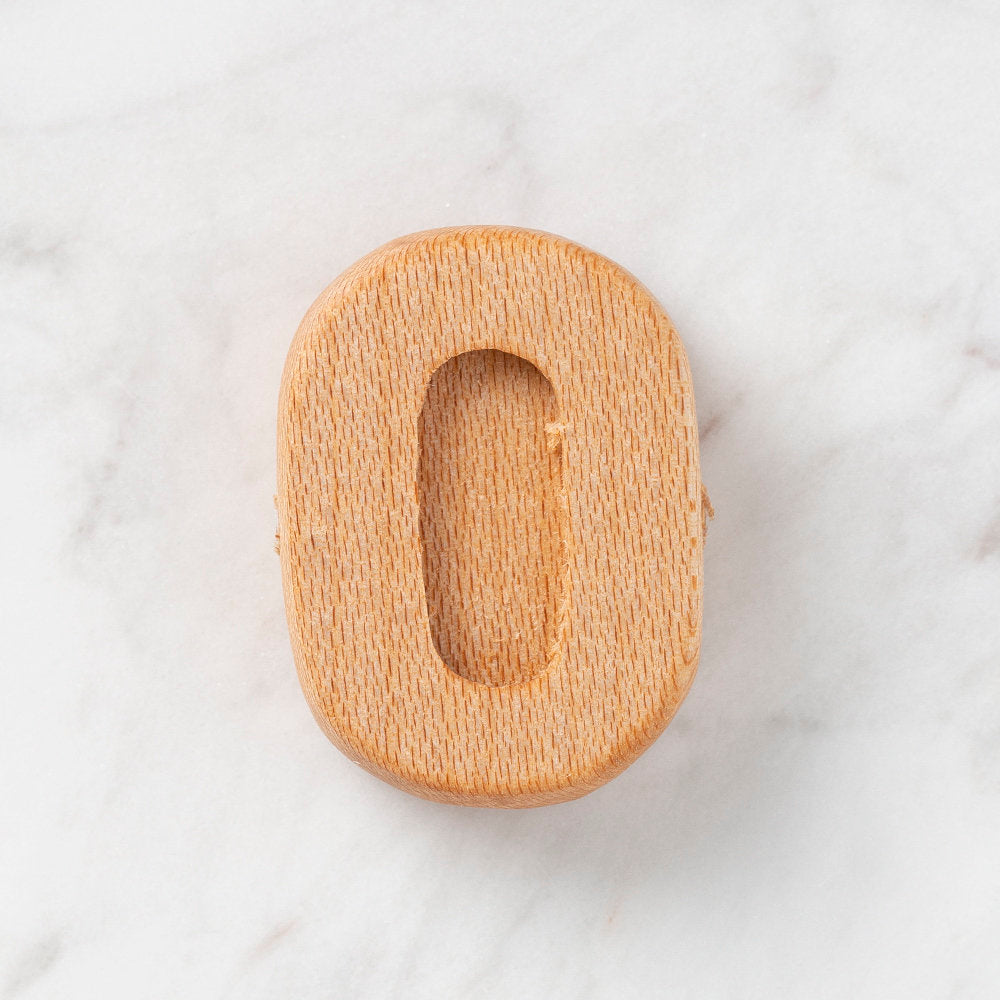 Loren Crafts Letter Shaped Organic Wooden Bead - O