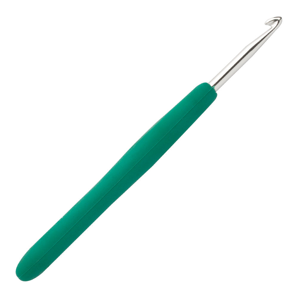 Loren 4.5 mm Soft Handled Crochet Hook, Dark Green