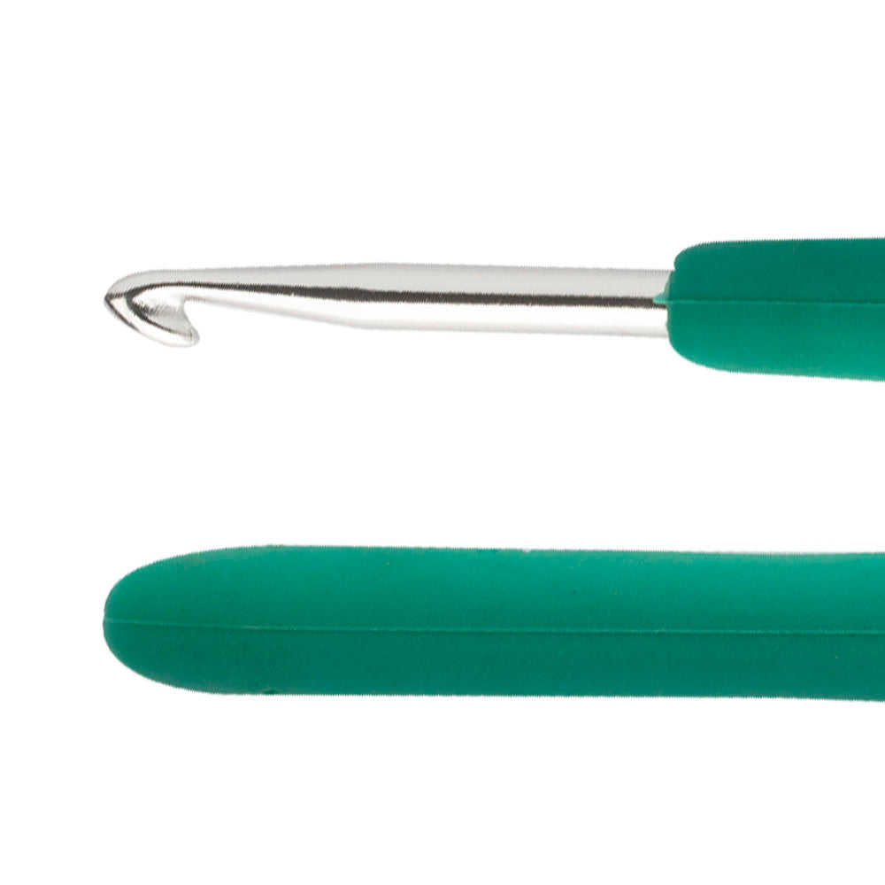 Loren 4.5 mm Soft Handled Crochet Hook, Dark Green