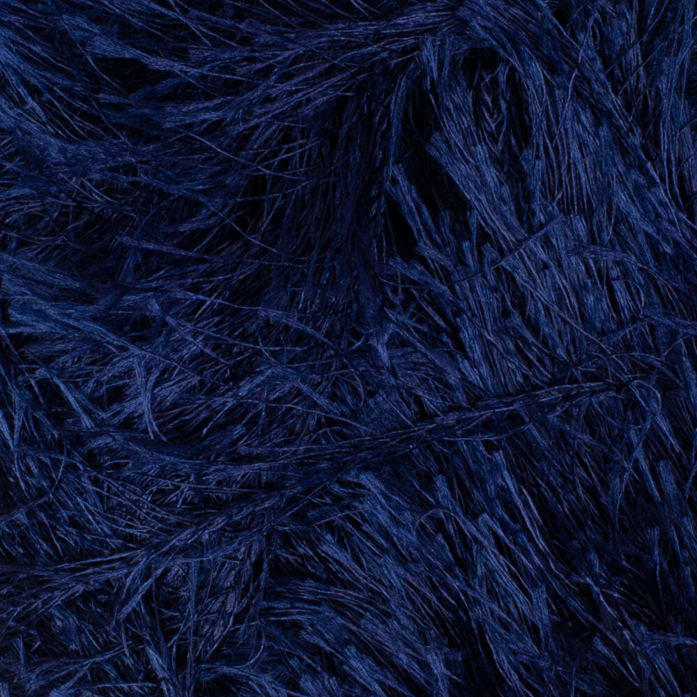 Loren Furry Knitting Yarn, Navy Blue - RF005