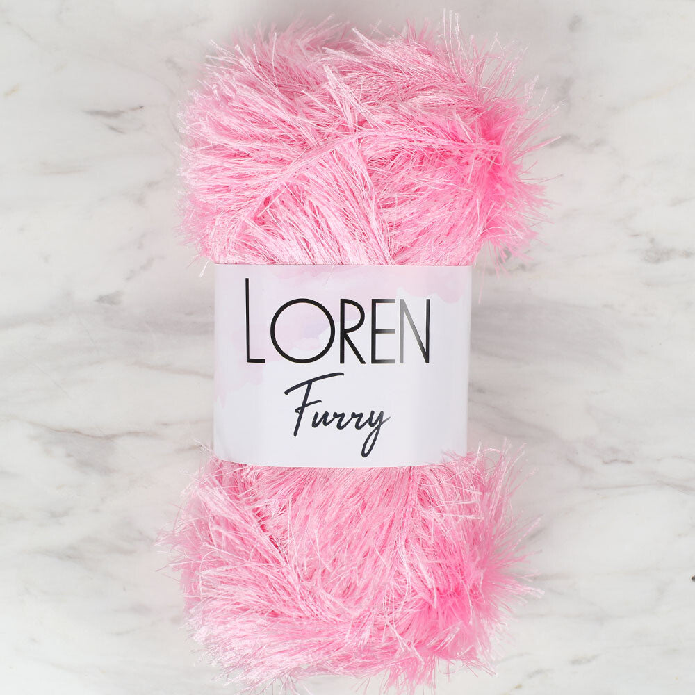 Loren Furry Knitting Yarn, Beige - RF014