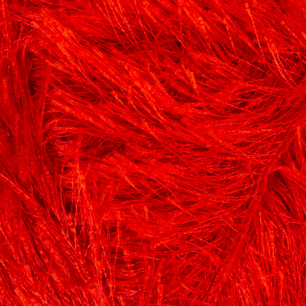 Loren Furry Knitting Yarn, Red - RF025