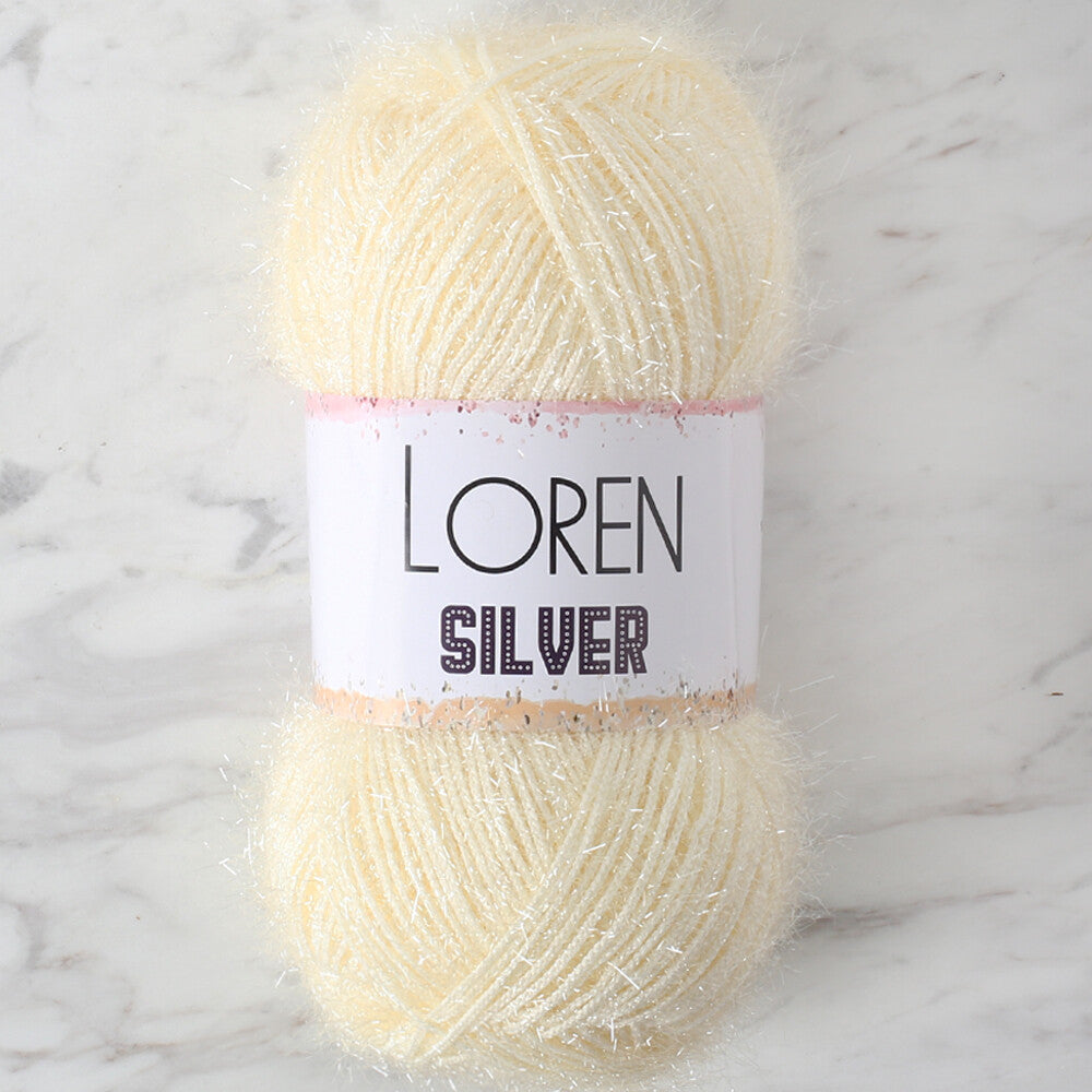 Loren Silver Knitting Yarn, Cream - RS0065