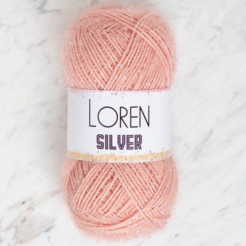 Loren Silver Knitting Yarn, Powder Pink - RS0040