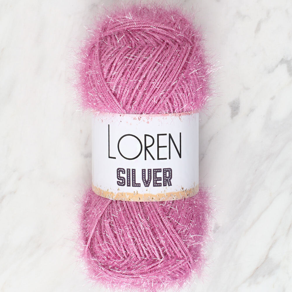 Loren Silver Knitting Yarn, Dusty Rose - RS0012