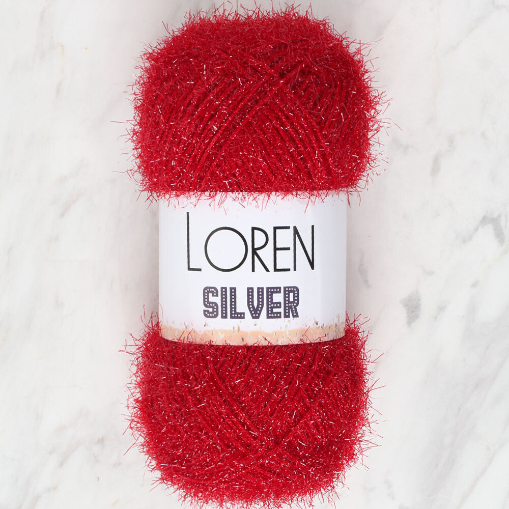 Loren Silver Knitting Yarn, Claret - RS0024