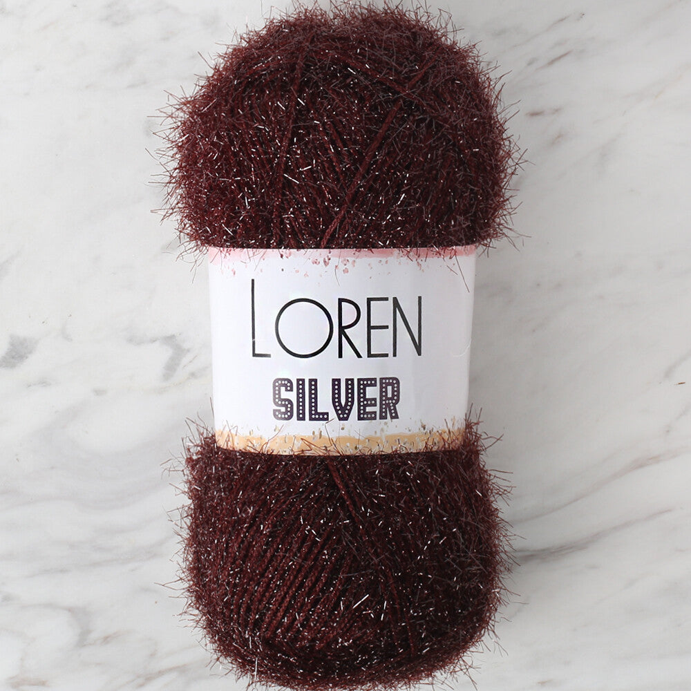 Loren Silver Knitting Yarn, Brown - RS009