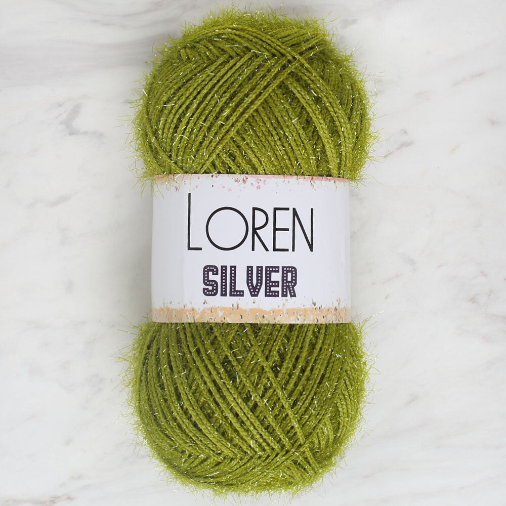 Loren Silver Knitting Yarn, Green - RS0044
