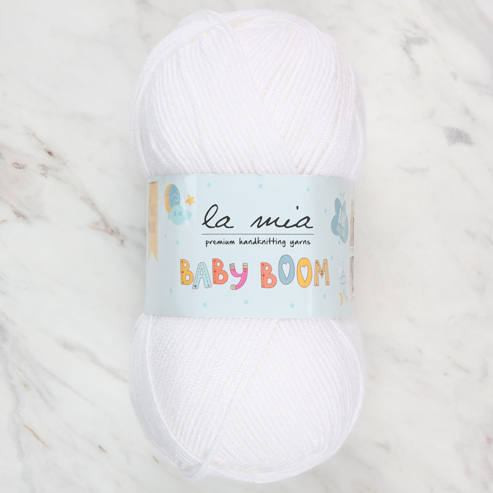 La Mia Baby Boom Yarn, White - 10