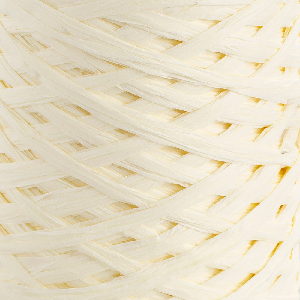 Loren Natural Raffia Paper Yarn, Cream - 2