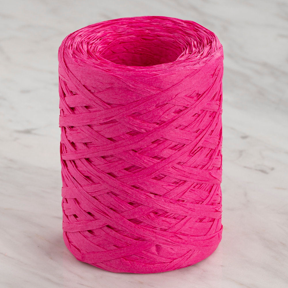 Loren Natural Raffia Paper Yarn, Fuchsia - 35