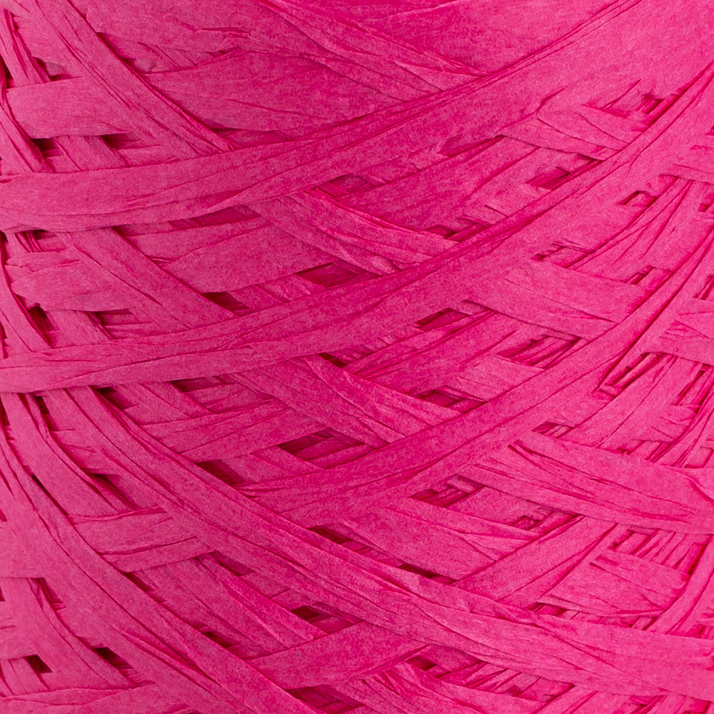 Loren Natural Raffia Paper Yarn, Fuchsia - 35