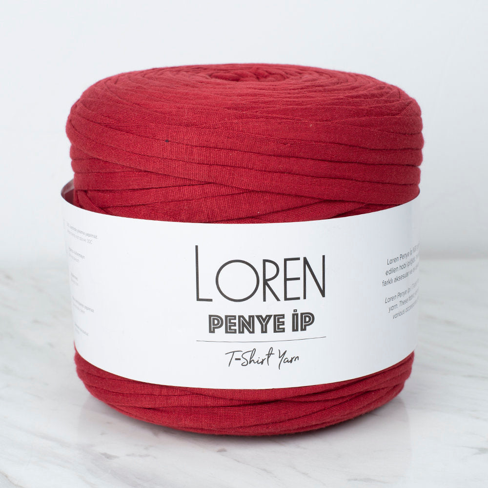 Loren T-Shirt Yarn, Dark Red - 71
