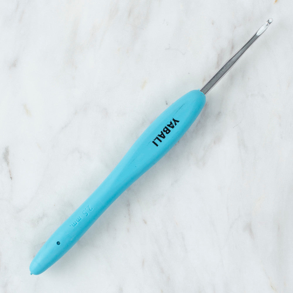 Yabalı 2.5 mm Soft Handle Crochet Hook, Turquoise - YBL - 323